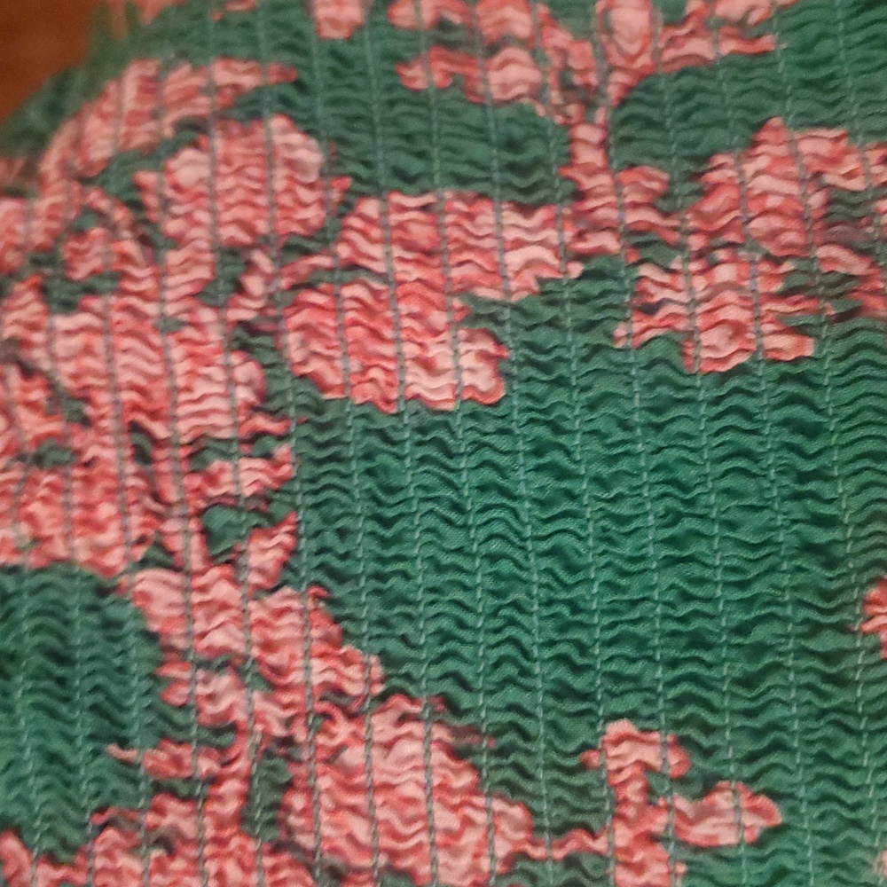 J CREW SIZE XL Floral Teal and Pink Women's Dress - Picture 10 of 15